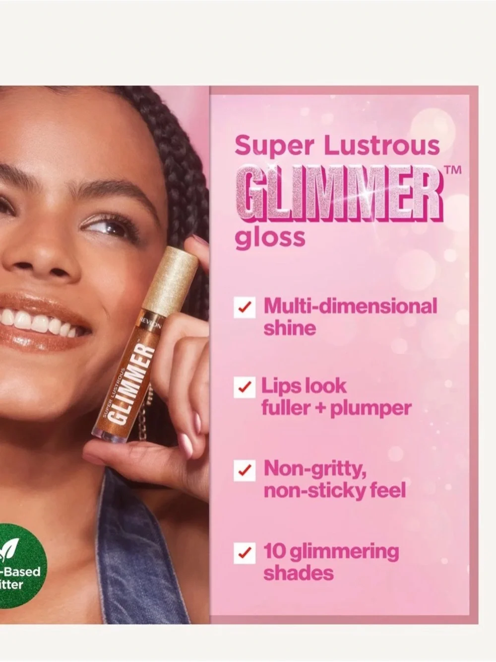 Revlon Super Lustrous Glimmer Lip Gloss —  009 Razzy Beamy